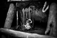 Artistic -B &G on Swing in forest