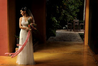 Artistic Bride in hallway