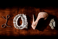 Artistic love spelled with props