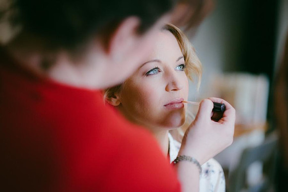 Photojournalistic Makeup applied to bride