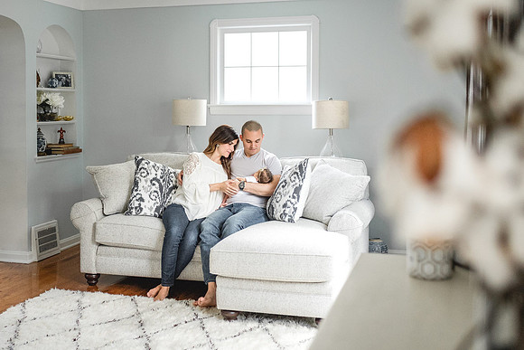 Newborn with parents