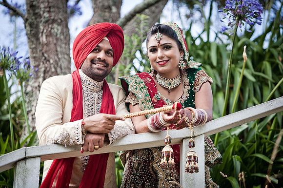 Indian Bride and Groom colorful