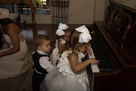 Kids playing piano