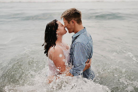 Engagement 22 with couple deep in water