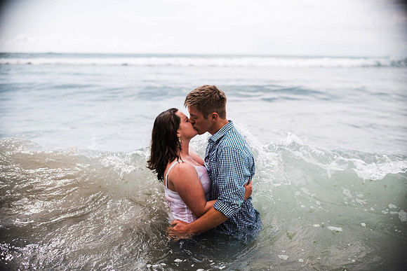 Engagement 21 with couple in water