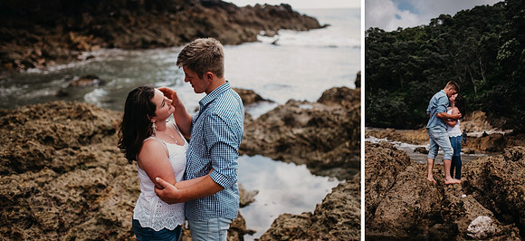 Engagement 20 on rocks at beach